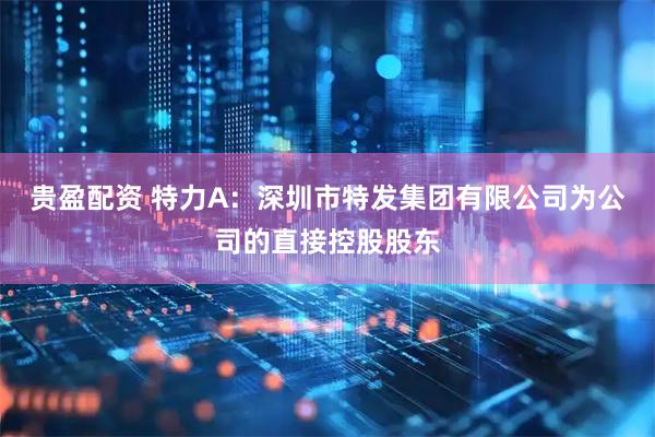贵盈配资 特力A：深圳市特发集团有限公司为公司的直接控股股东