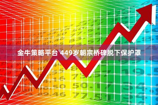 金牛策略平台 449岁朝宗桥碑脱下保护罩
