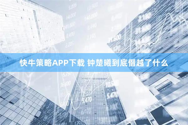 快牛策略APP下载 钟楚曦到底僭越了什么